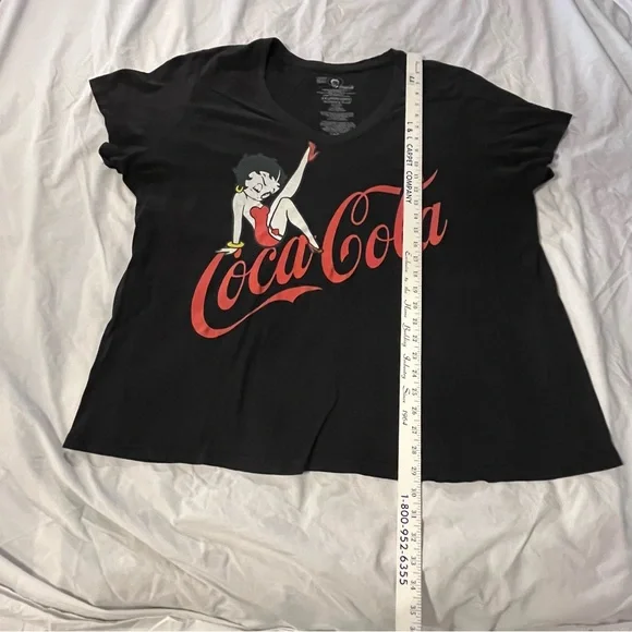 Betty Boop Coca Cola V-Neck Shirt - Picture 6 of 6